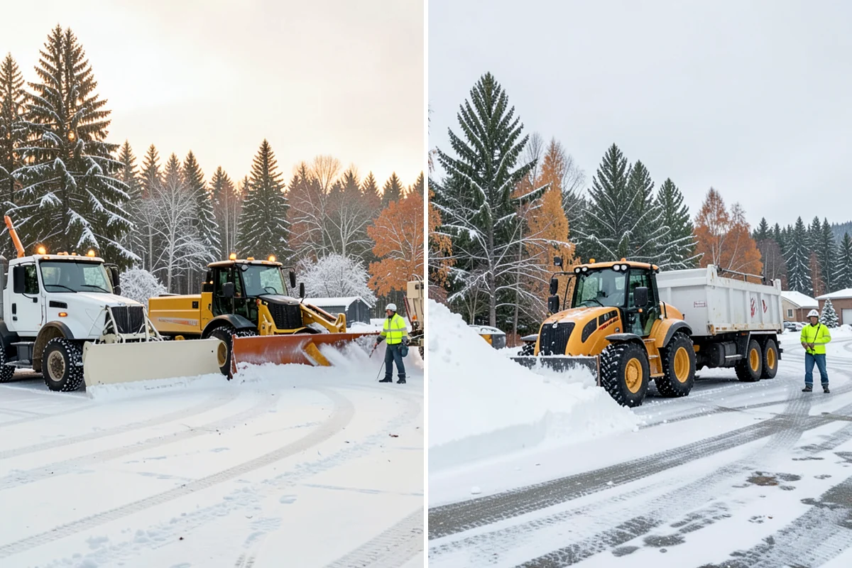 Shopping Center Snow Removal in Arlington, Snohomish County, WA - Map tenant entrances, drive lanes, and pedestrian connectors