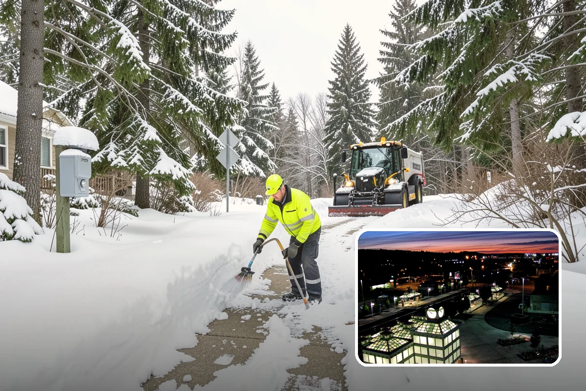 Shopping Center Snow Removal in Auburn, King County, WA - Coordinated clearing across all tenant storefronts