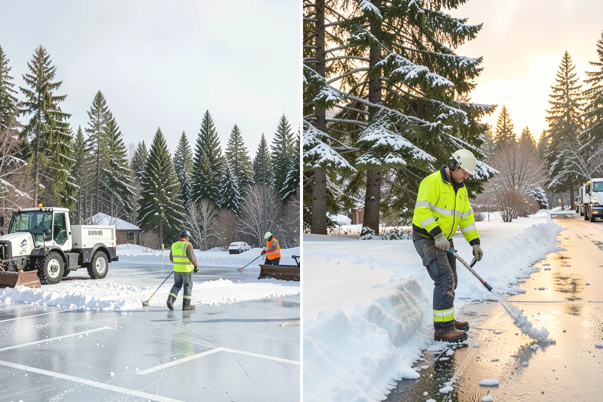 Shopping Center Snow Removal in Black Diamond, King County, WA - Map tenant entrances, drive lanes, and pedestrian connectors