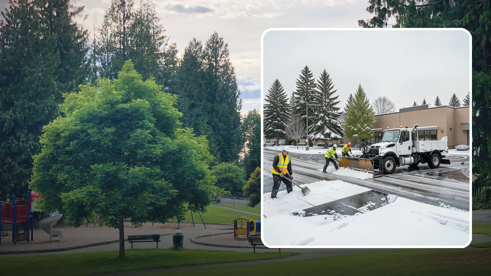 Shopping Center Snow Removal in Bonney Lake, Pierce County, WA - Keep every storefront, drive lane, and shared walkway open across your shopping center during Western Washington winter weather.