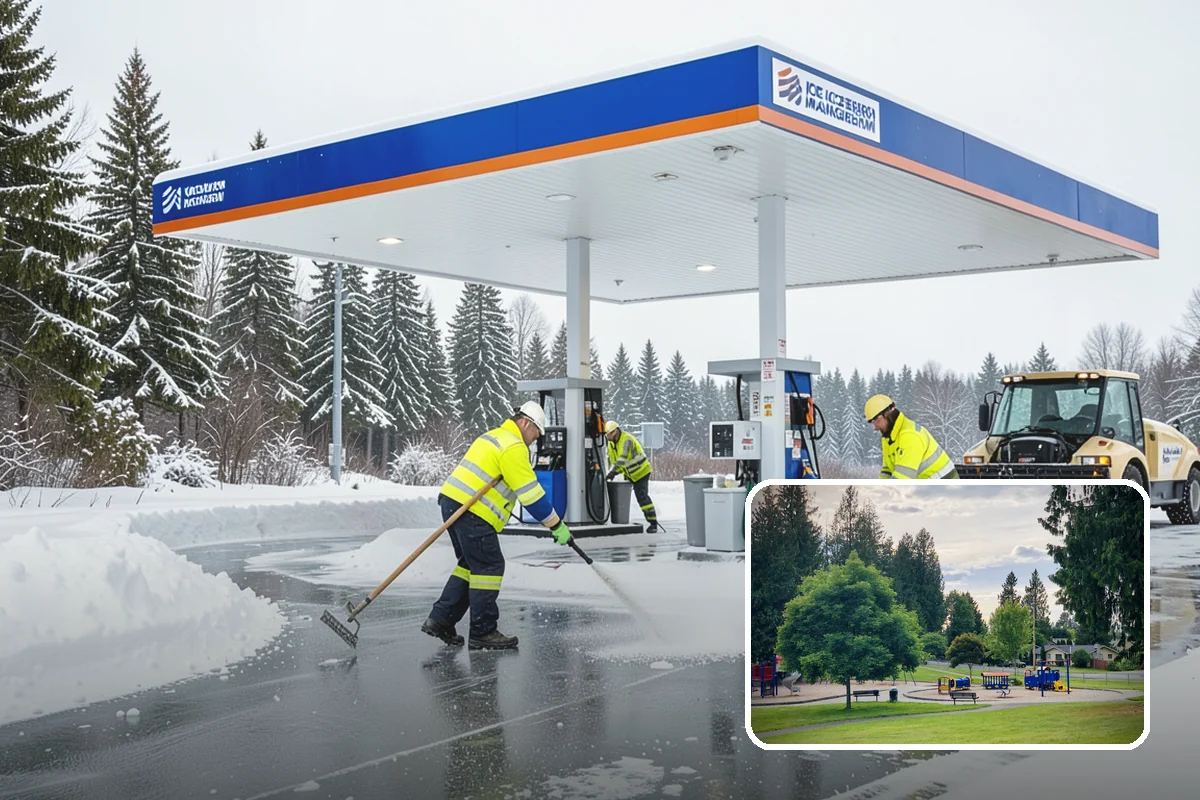 Shopping Center Snow Removal in Bonney Lake, Pierce County, WA - Coordinated clearing across all tenant storefronts