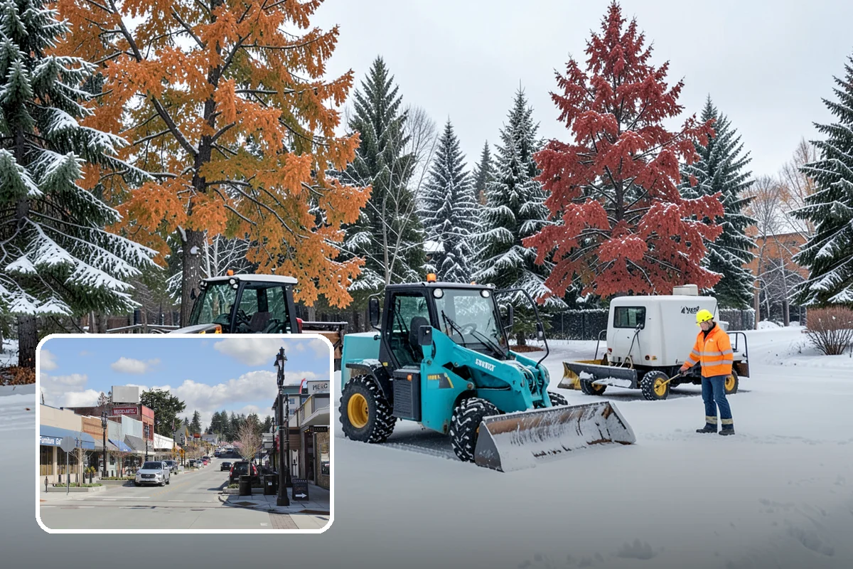 Shopping Center Snow Removal in Bothell, King County, WA - Coordinated clearing across all tenant storefronts