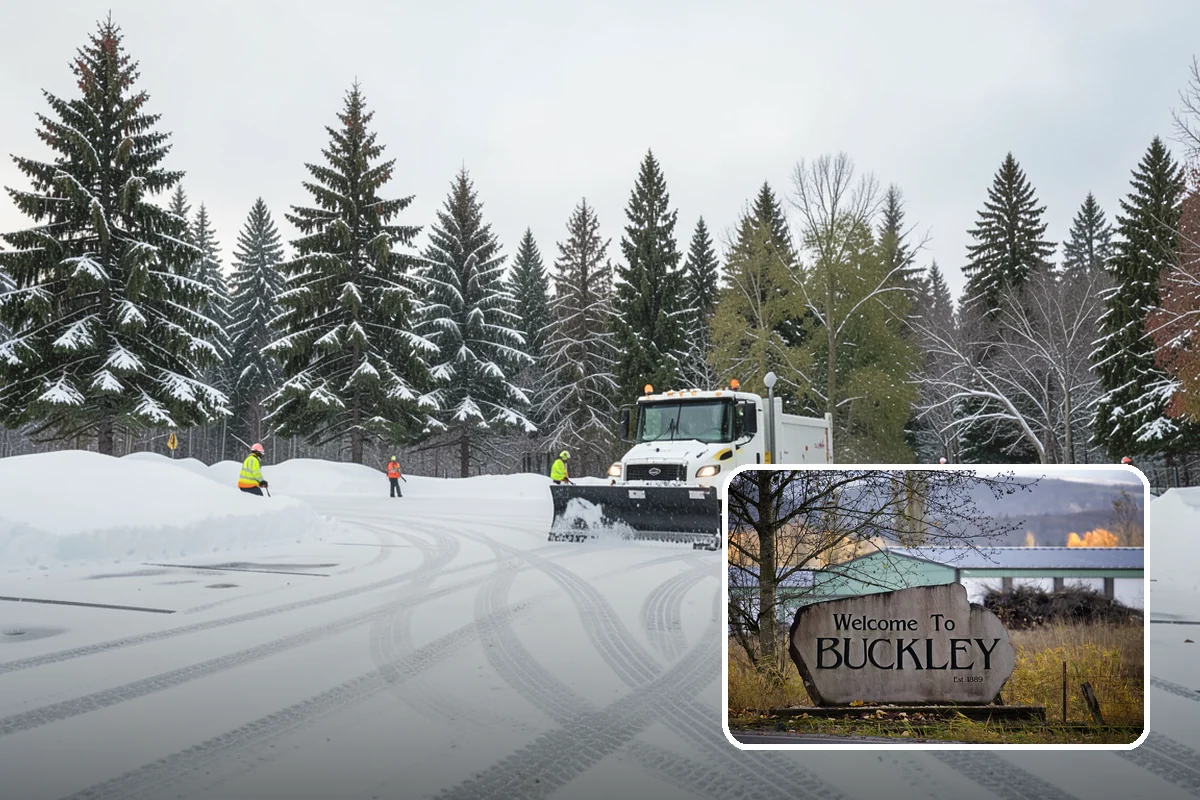 Shopping Center Snow Removal in Buckley, Pierce County, WA - Coordinated clearing across all tenant storefronts