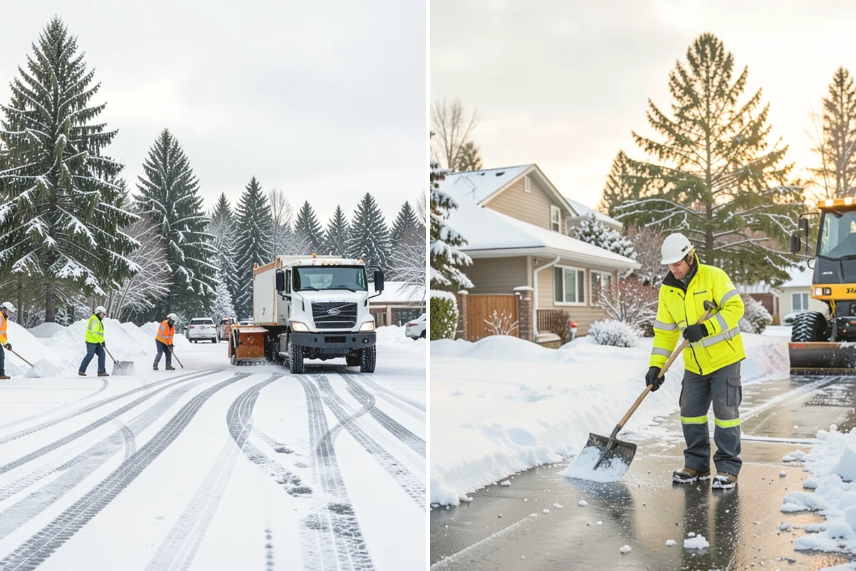 Shopping Center Snow Removal in Burien, King County, WA - Map tenant entrances, drive lanes, and pedestrian connectors