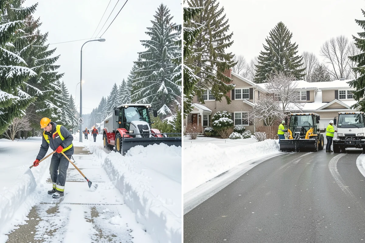 Shopping Center Snow Removal in Burlington, Skagit County, WA - Map tenant entrances, drive lanes, and pedestrian connectors