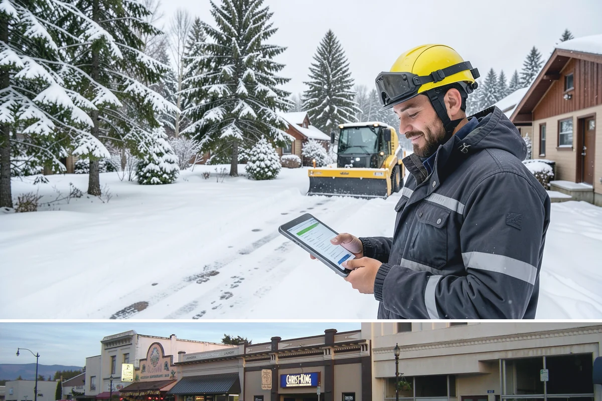 Shopping Center Snow Removal in Burlington, Skagit County, WA - Shopping centers see the highest demand during the December holiday season when winter weather and peak shopper volume overlap.