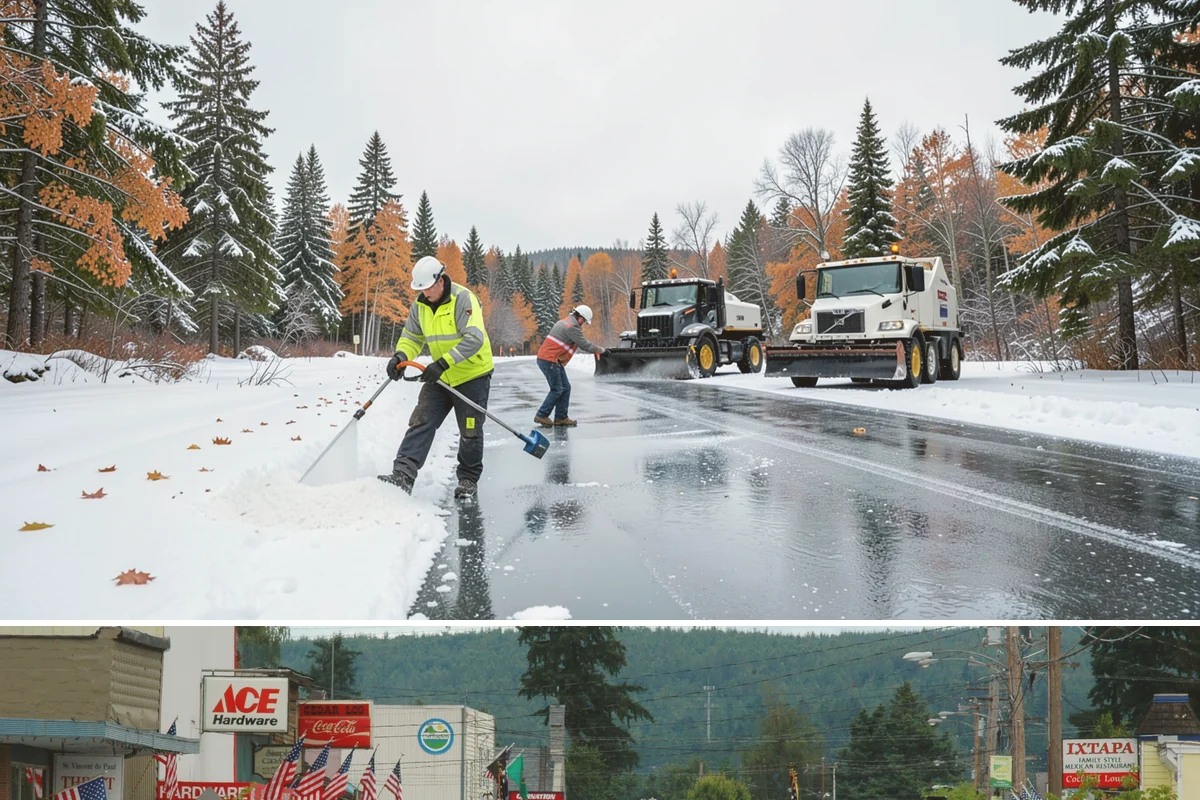 Shopping Center Snow Removal in Carnation, King County, WA - Shopping centers see the highest demand during the December holiday season when winter weather and peak shopper volume overlap.