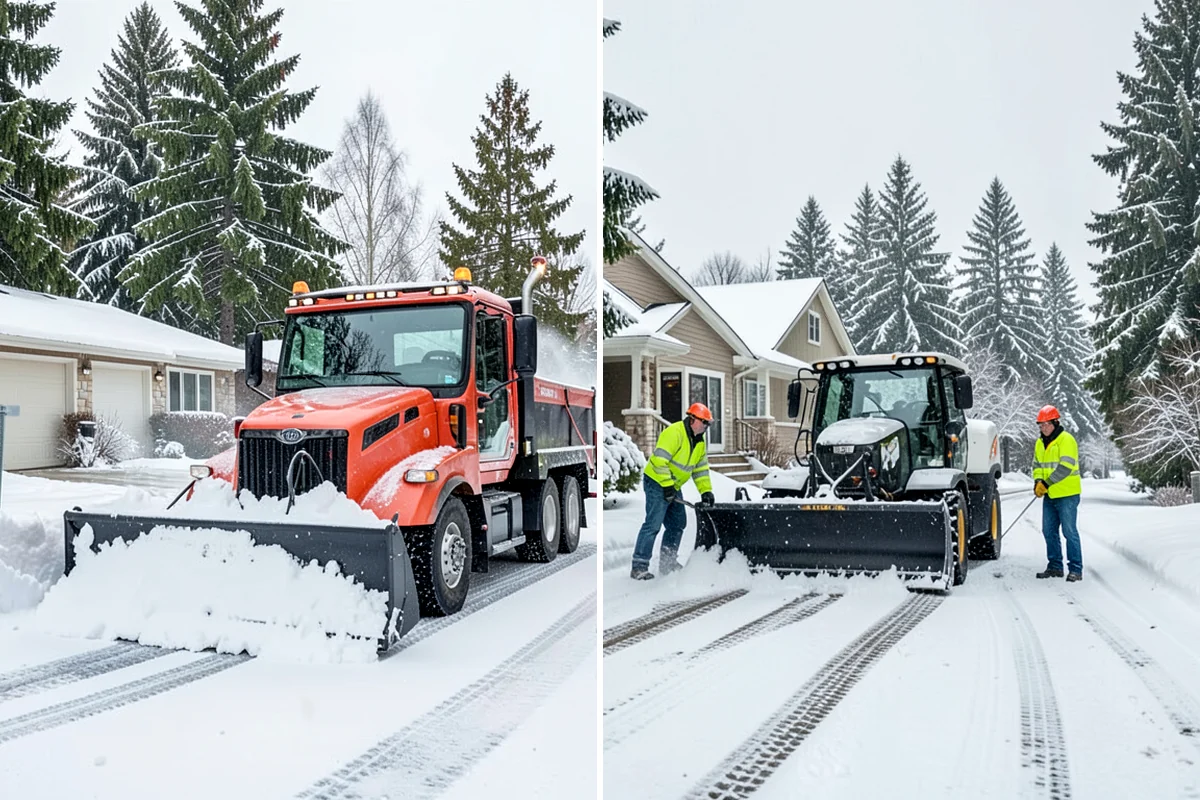 Shopping Center Snow Removal in Clyde Hill, King County, WA - Map tenant entrances, drive lanes, and pedestrian connectors