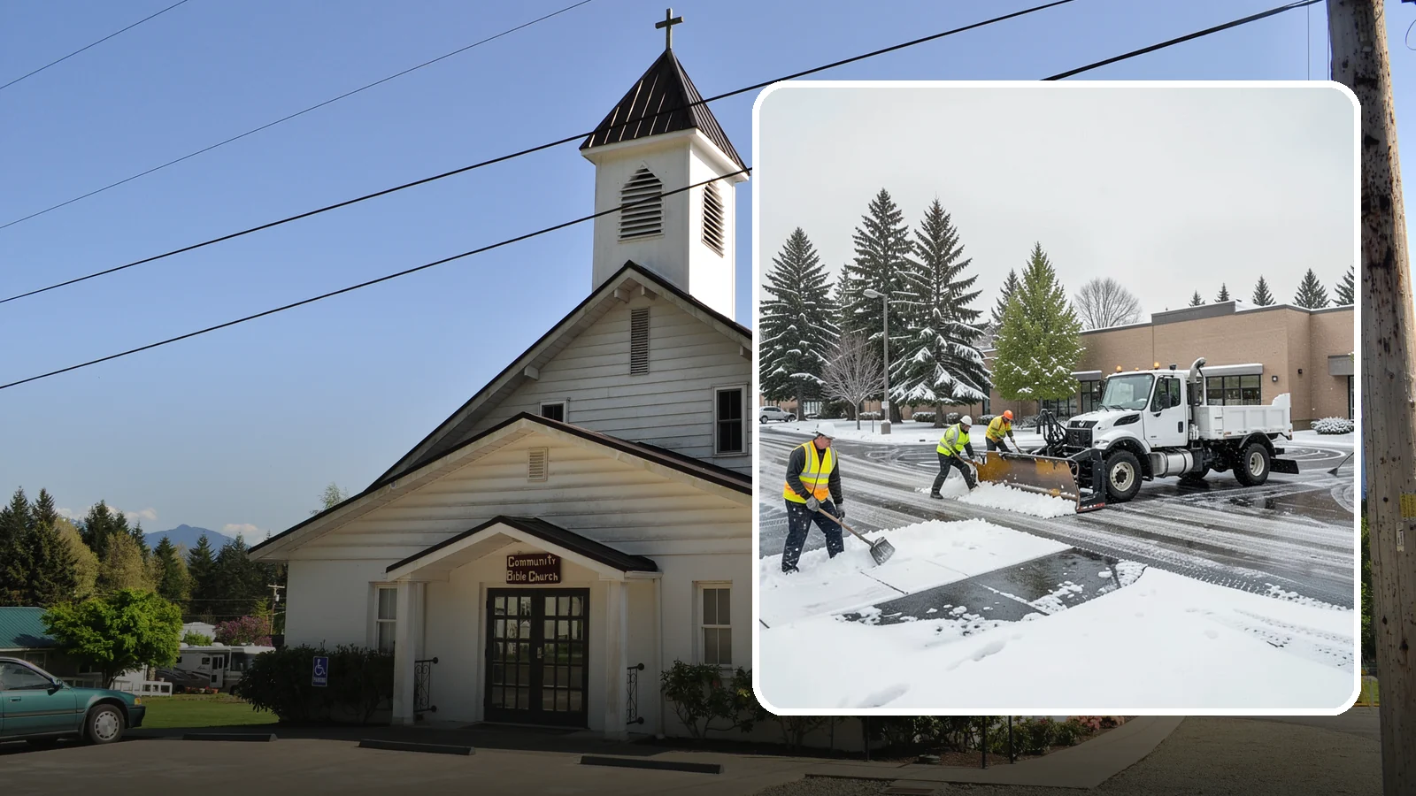 Shopping Center Snow Removal in Concrete, Skagit County, WA - Keep every storefront, drive lane, and shared walkway open across your shopping center during Western Washington winter weather.