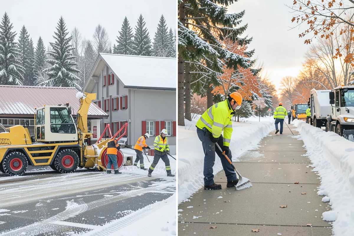 Shopping Center Snow Removal in Coupeville, Island County, WA - Map tenant entrances, drive lanes, and pedestrian connectors