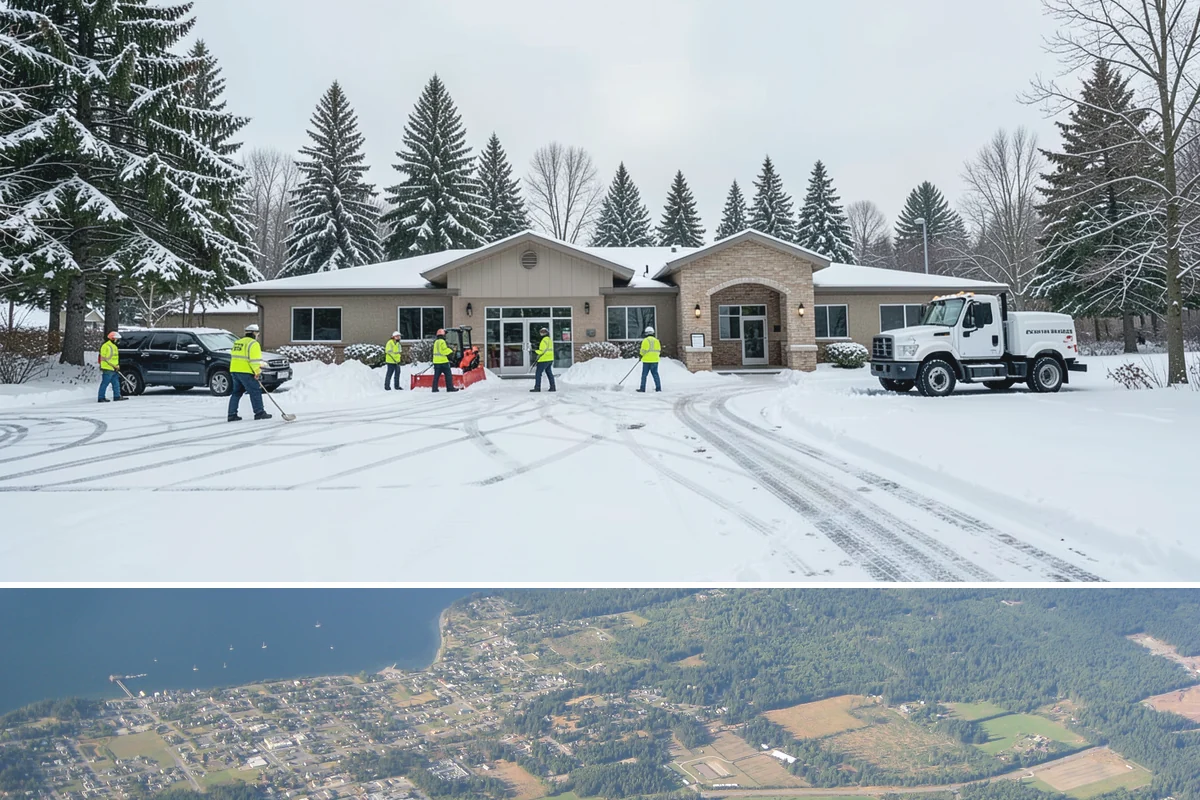 Shopping Center Snow Removal in Coupeville, Island County, WA - Shopping centers see the highest demand during the December holiday season when winter weather and peak shopper volume overlap.