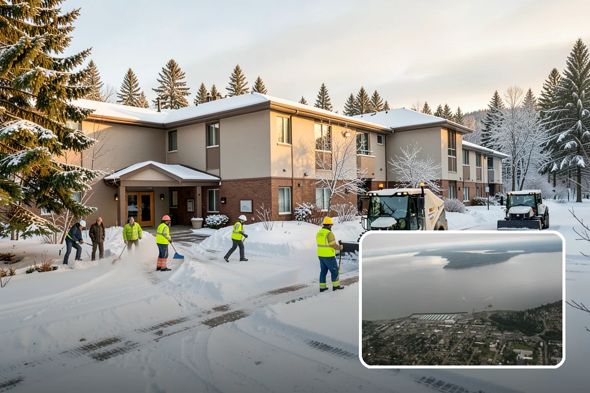 Shopping Center Snow Removal in Des Moines, King County, WA - Coordinated clearing across all tenant storefronts