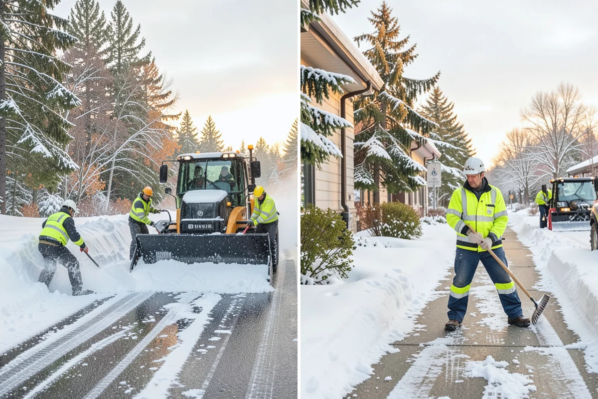 Shopping Center Snow Removal in Des Moines, King County, WA - Map tenant entrances, drive lanes, and pedestrian connectors