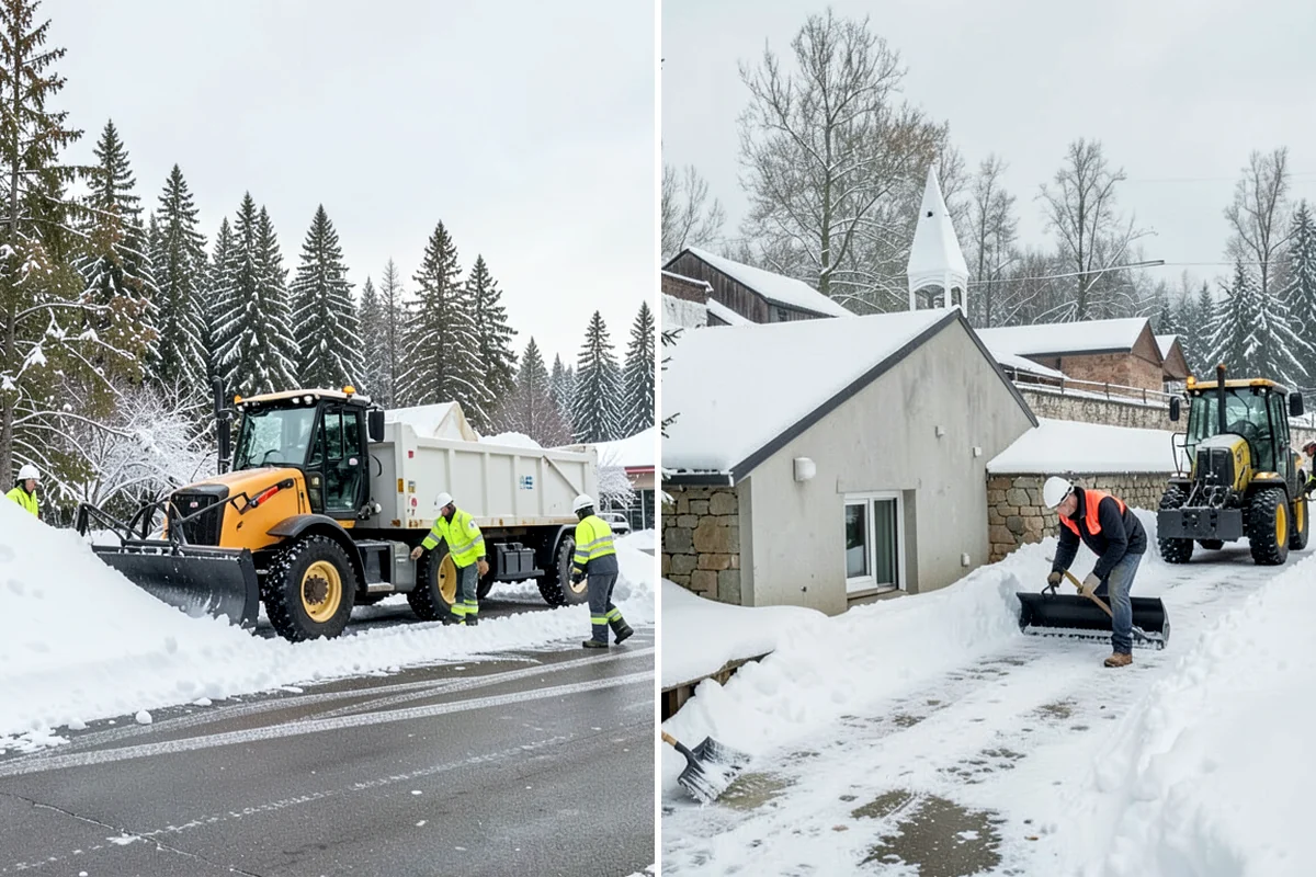 Shopping Center Snow Removal in DuPont, Pierce County, WA - Map tenant entrances, drive lanes, and pedestrian connectors