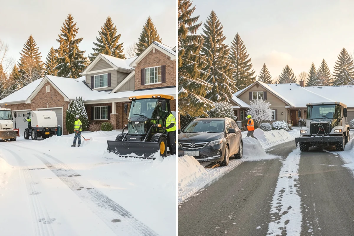 Shopping Center Snow Removal in Duvall, King County, WA - Map tenant entrances, drive lanes, and pedestrian connectors