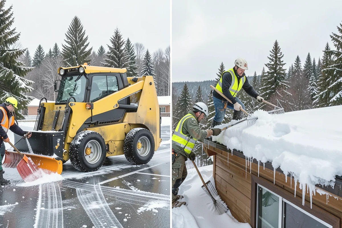 Shopping Center Snow Removal in Edgewood, Pierce County, WA - Map tenant entrances, drive lanes, and pedestrian connectors