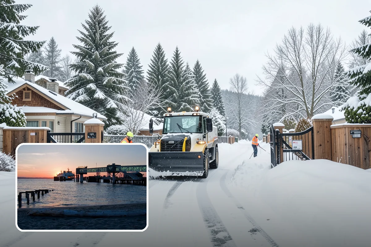 Shopping Center Snow Removal in Edmonds, Snohomish County, WA - Coordinated clearing across all tenant storefronts