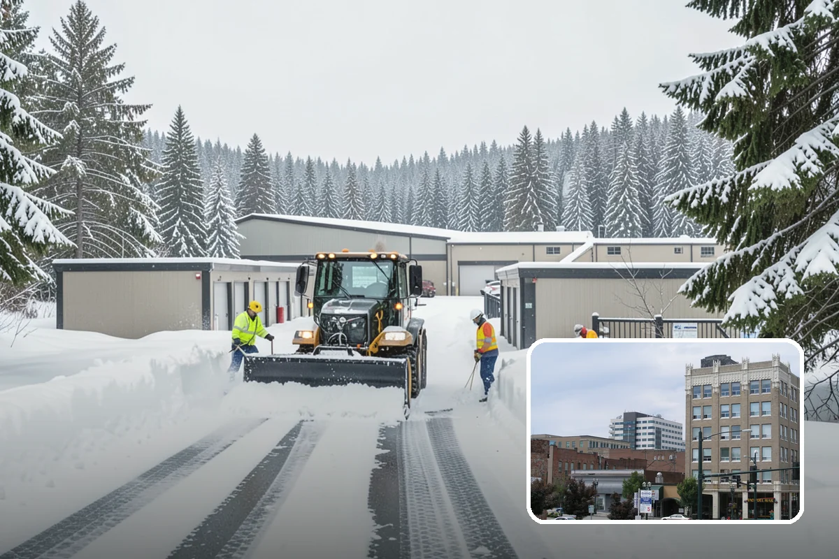Shopping Center Snow Removal in Everett, Snohomish County, WA - Coordinated clearing across all tenant storefronts