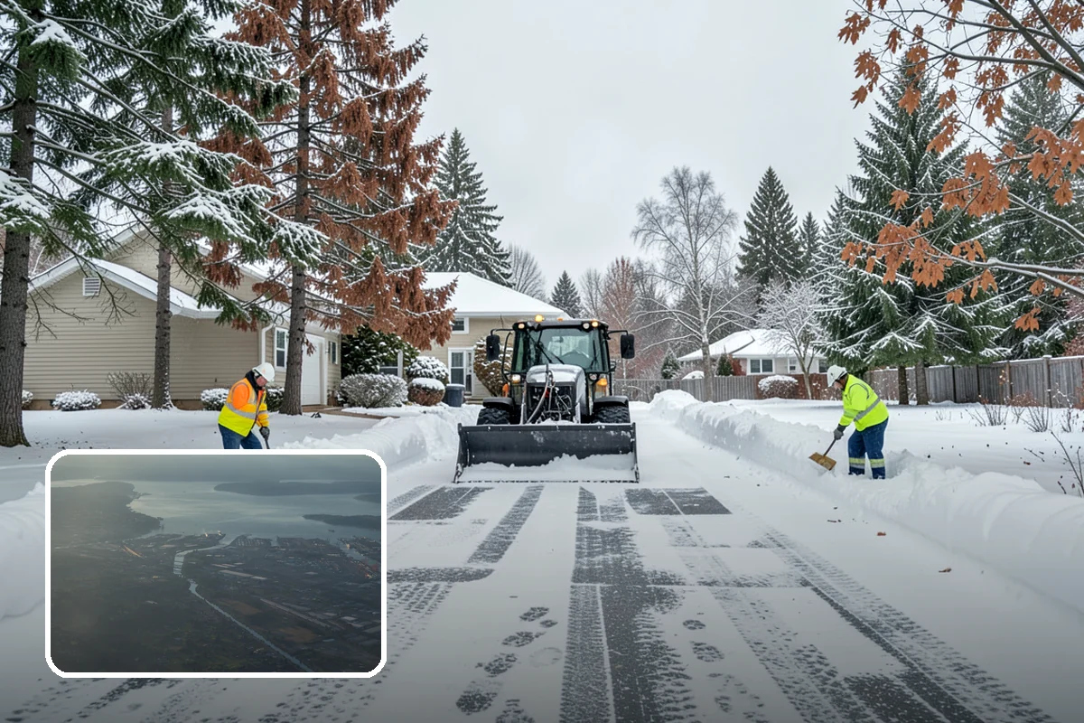 Shopping Center Snow Removal in Fife, Pierce County, WA - Coordinated clearing across all tenant storefronts