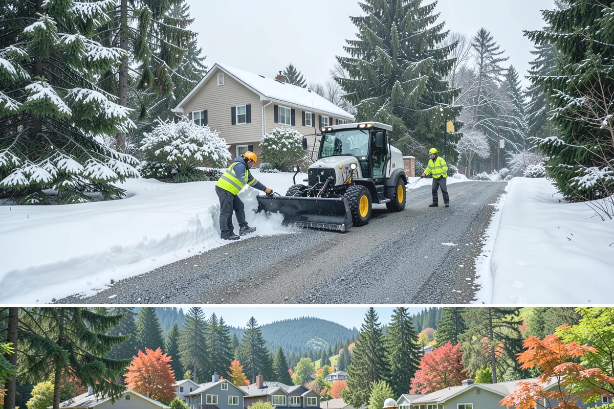 Shopping Center Snow Removal in Fircrest, Pierce County, WA - Shopping centers see the highest demand during the December holiday season when winter weather and peak shopper volume overlap.