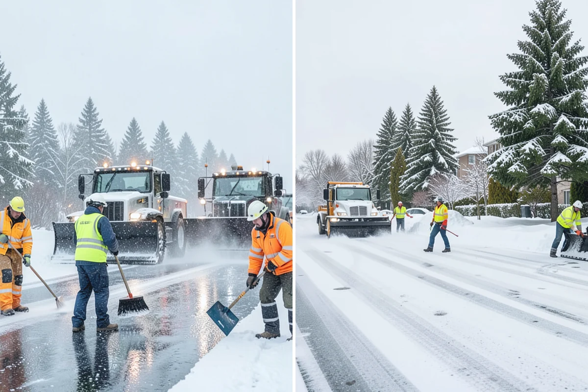 Shopping Center Snow Removal in Gold Bar, Snohomish County, WA - Map tenant entrances, drive lanes, and pedestrian connectors