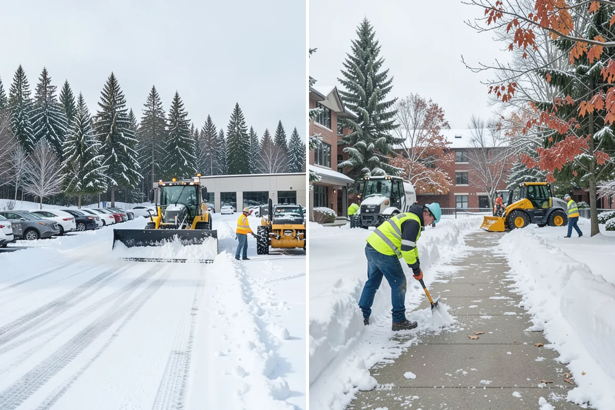 Shopping Center Snow Removal in Granite Falls, Snohomish County, WA - Map tenant entrances, drive lanes, and pedestrian connectors