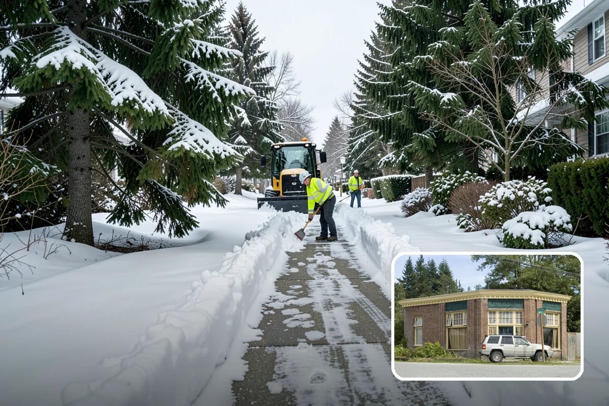 Shopping Center Snow Removal in Hamilton, Skagit County, WA - Coordinated clearing across all tenant storefronts