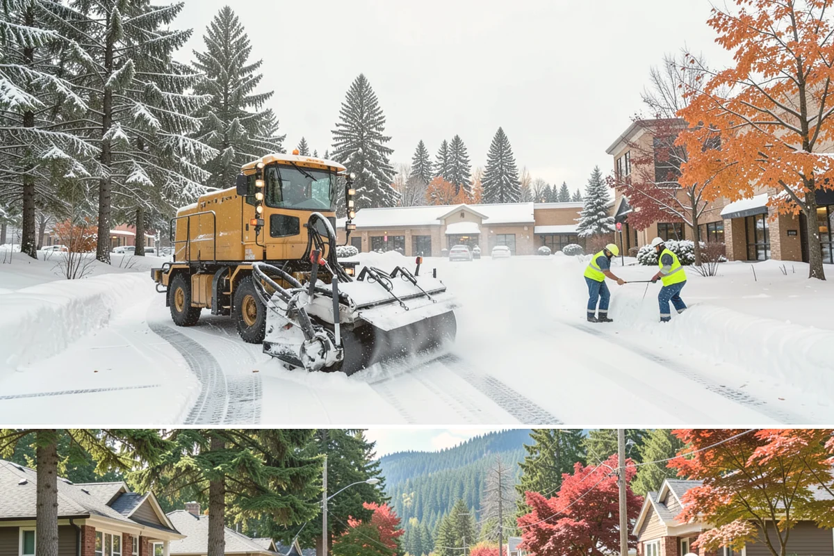 Shopping Center Snow Removal in Hunts Point, King County, WA - Shopping centers see the highest demand during the December holiday season when winter weather and peak shopper volume overlap.