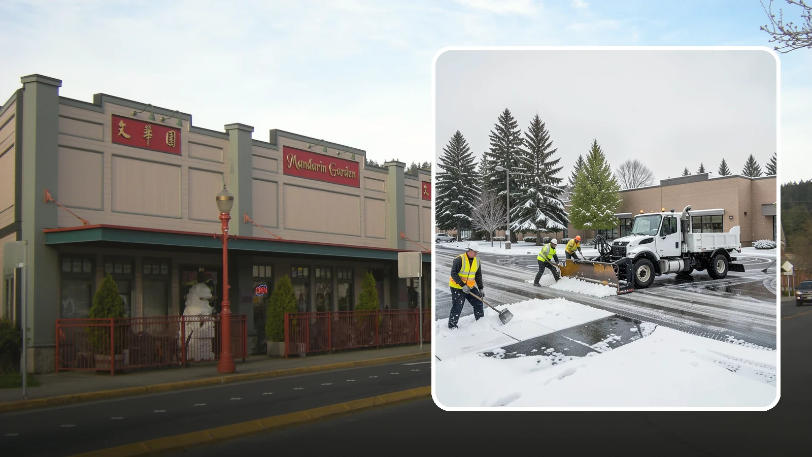 Shopping Center Snow Removal in Issaquah, King County, WA - Keep every storefront, drive lane, and shared walkway open across your shopping center during Western Washington winter weather.