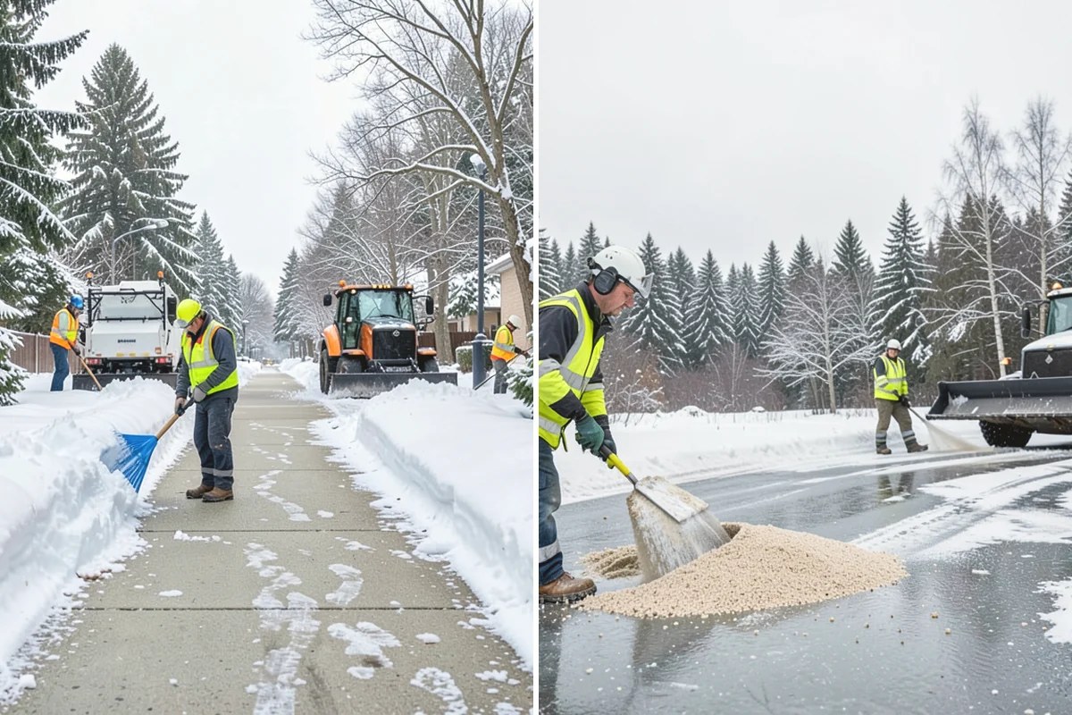 Shopping Center Snow Removal in Issaquah, King County, WA - Map tenant entrances, drive lanes, and pedestrian connectors