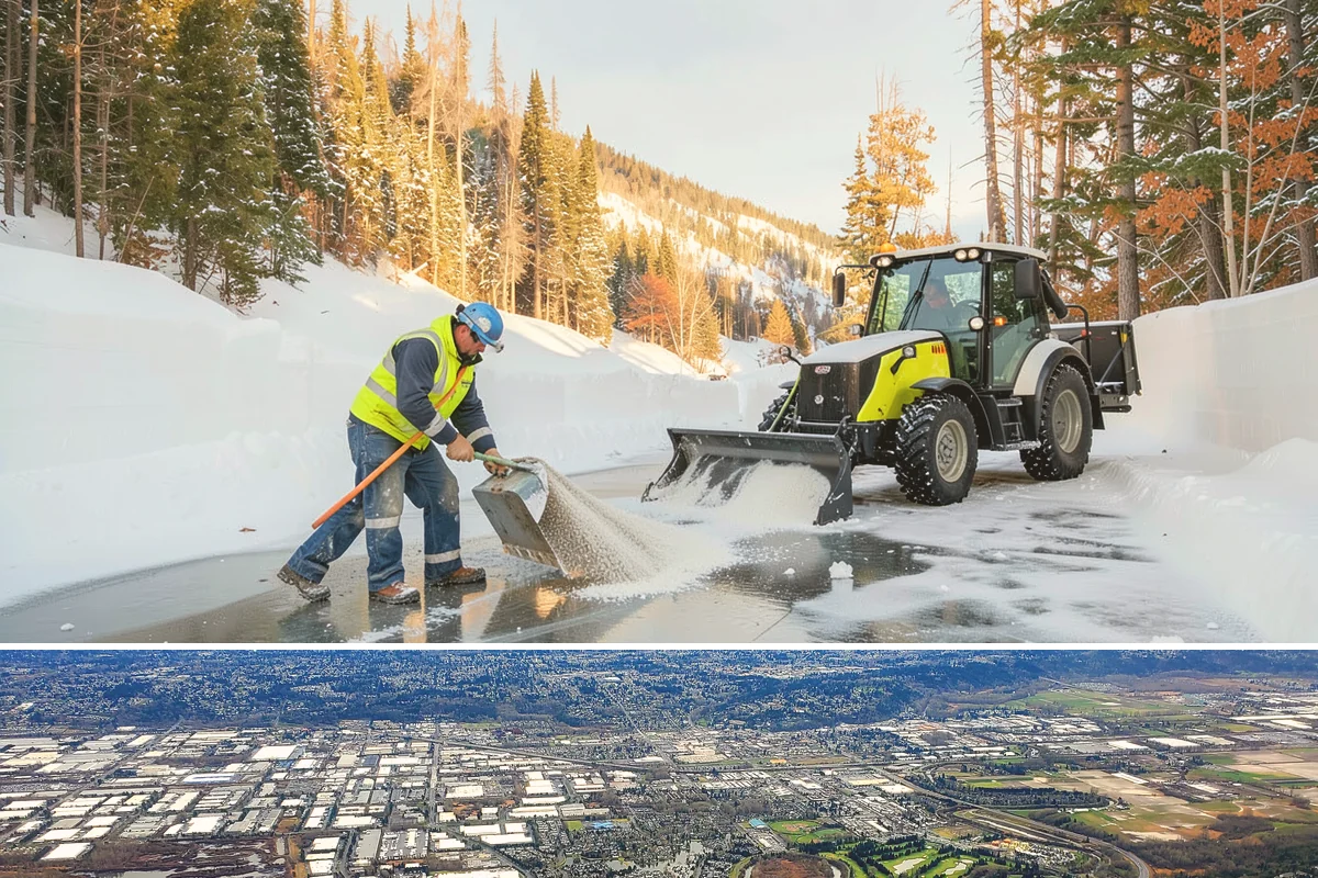 Shopping Center Snow Removal in Kent, King County, WA - Shopping centers see the highest demand during the December holiday season when winter weather and peak shopper volume overlap.