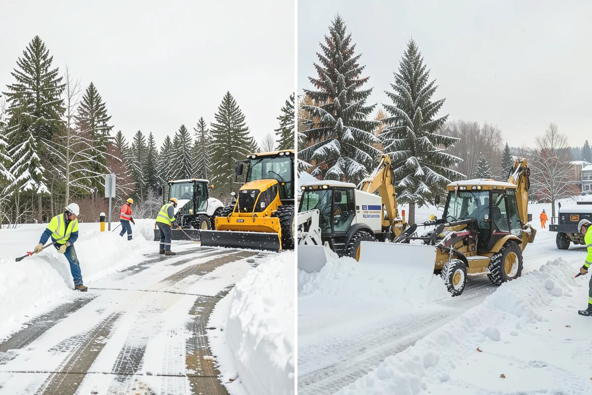 Shopping Center Snow Removal in La Conner, Skagit County, WA - Map tenant entrances, drive lanes, and pedestrian connectors