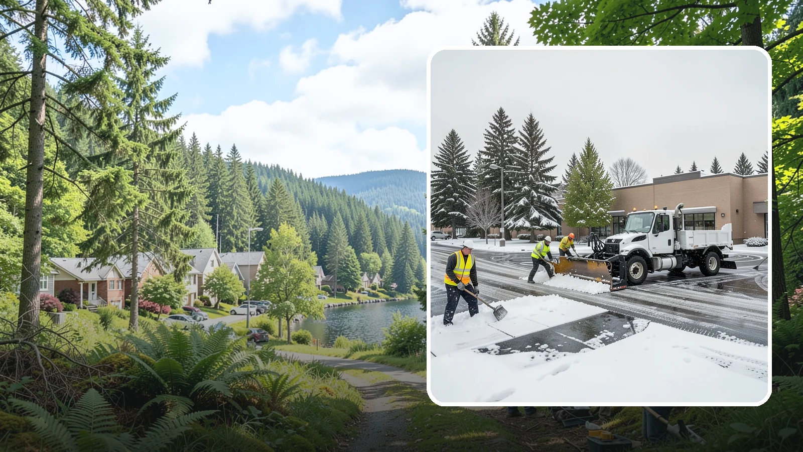 Shopping Center Snow Removal in Lake Forest Park, King County, WA - Keep every storefront, drive lane, and shared walkway open across your shopping center during Western Washington winter weather.