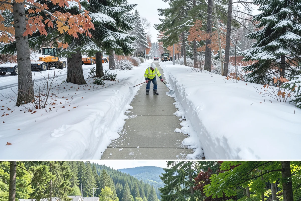 Shopping Center Snow Removal in Lake Forest Park, King County, WA - Shopping centers see the highest demand during the December holiday season when winter weather and peak shopper volume overlap.