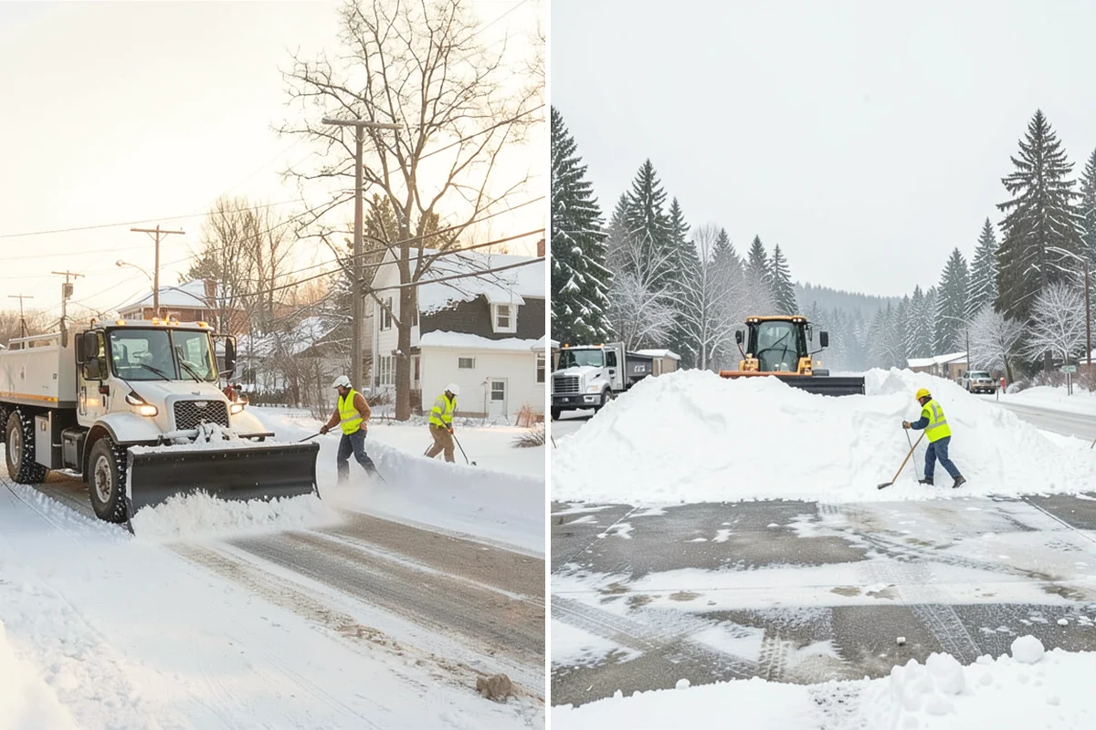 Shopping Center Snow Removal in Lake Stevens, Snohomish County, WA - Map tenant entrances, drive lanes, and pedestrian connectors