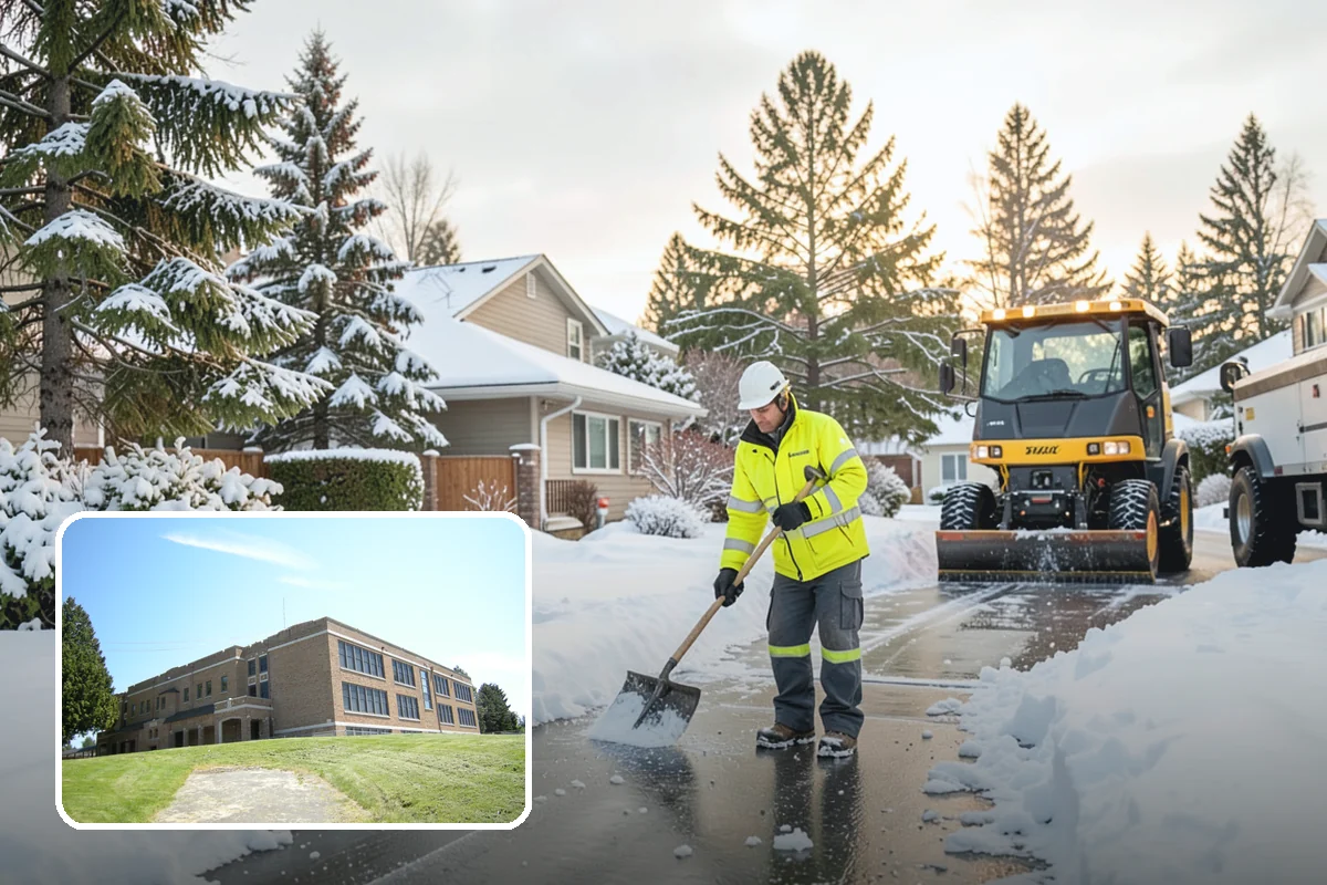 Shopping Center Snow Removal in Maple Valley, King County, WA - Coordinated clearing across all tenant storefronts
