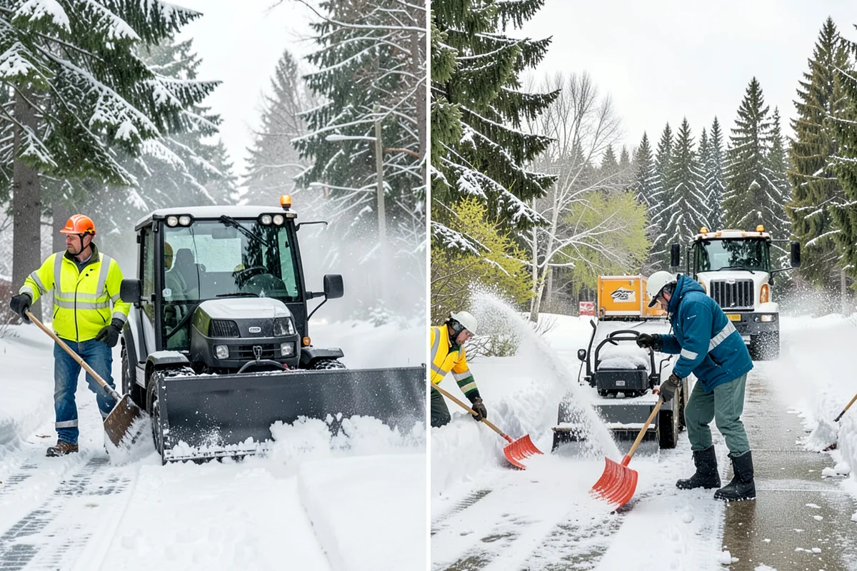 Shopping Center Snow Removal in Maple Valley, King County, WA - Map tenant entrances, drive lanes, and pedestrian connectors
