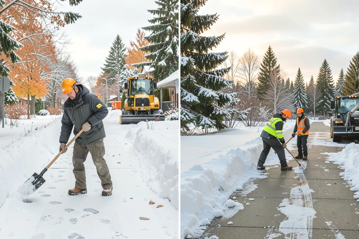 Shopping Center Snow Removal in Mercer Island, King County, WA - Map tenant entrances, drive lanes, and pedestrian connectors