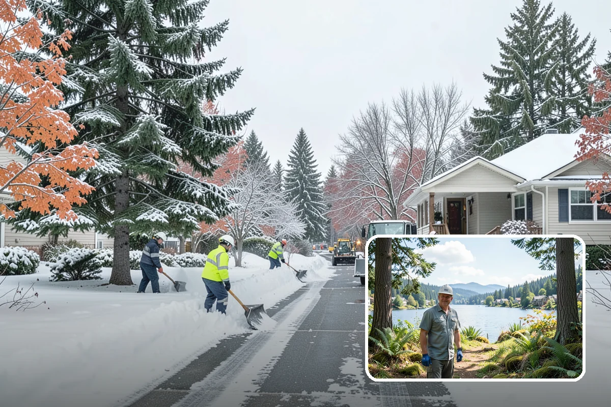 Shopping Center Snow Removal in Milton, King County, WA - Coordinated clearing across all tenant storefronts