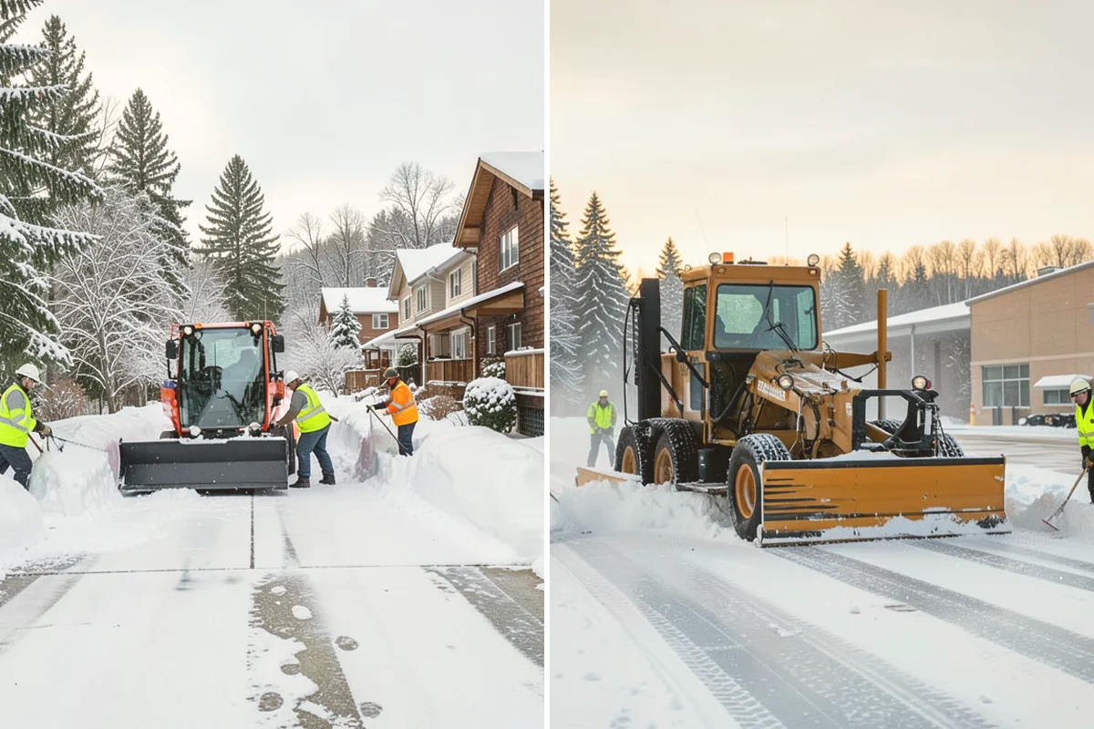 Shopping Center Snow Removal in Milton, King County, WA - Map tenant entrances, drive lanes, and pedestrian connectors