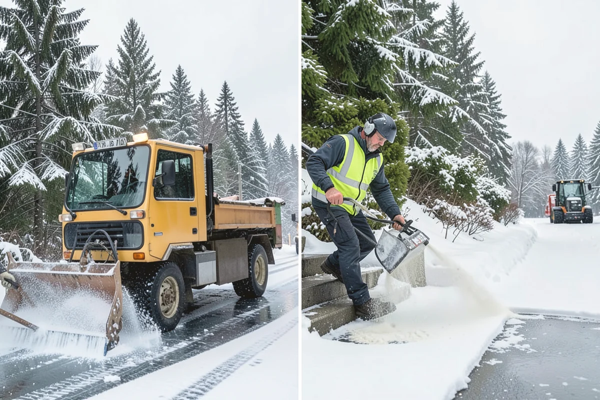 Shopping Center Snow Removal in Monroe, Snohomish County, WA - Map tenant entrances, drive lanes, and pedestrian connectors