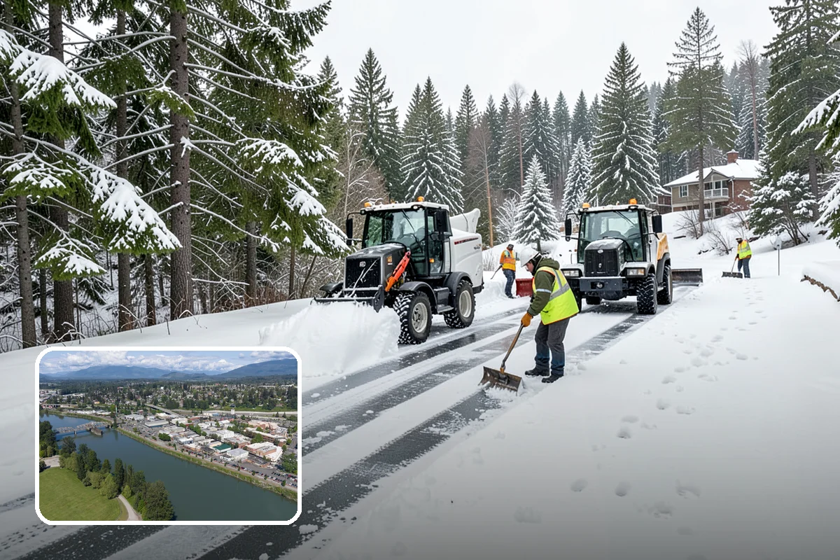 Shopping Center Snow Removal in Mount Vernon, Skagit County, WA - Coordinated clearing across all tenant storefronts