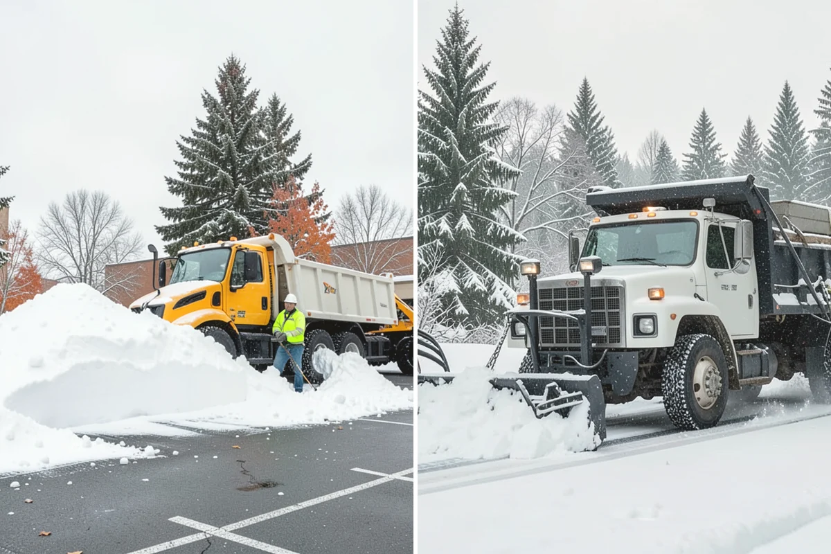 Shopping Center Snow Removal in Mountlake Terrace, Snohomish County, WA - Map tenant entrances, drive lanes, and pedestrian connectors