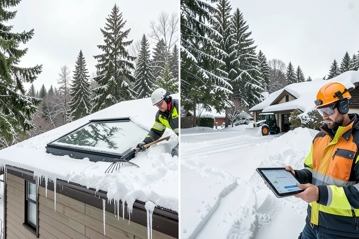 Shopping Center Snow Removal in Normandy Park, King County, WA - Map tenant entrances, drive lanes, and pedestrian connectors