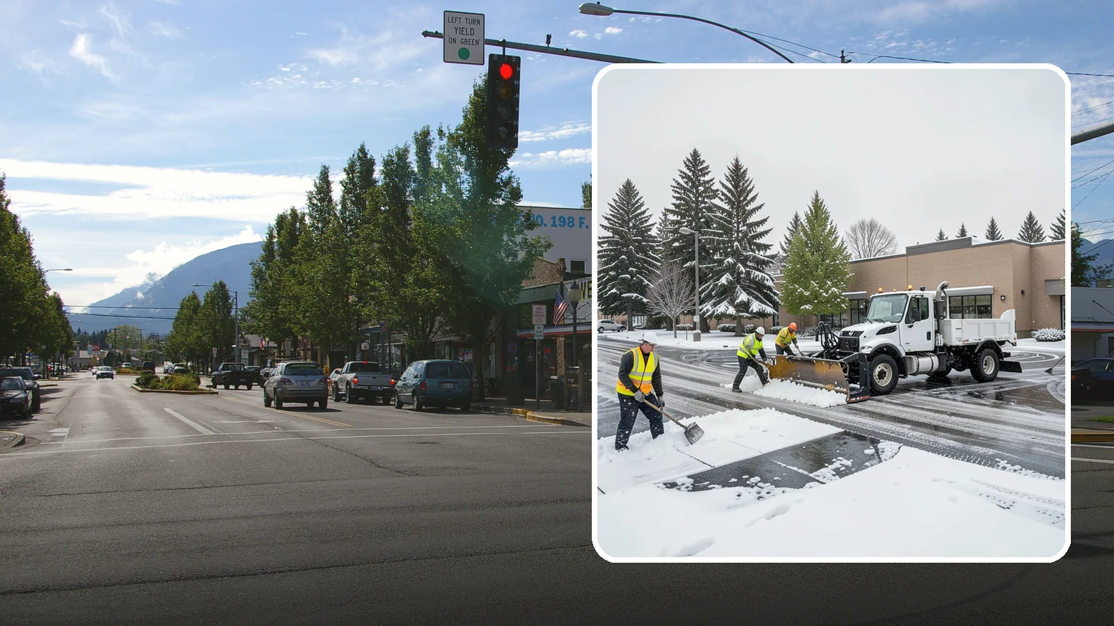 Shopping Center Snow Removal in North Bend, King County, WA - Keep every storefront, drive lane, and shared walkway open across your shopping center during Western Washington winter weather.