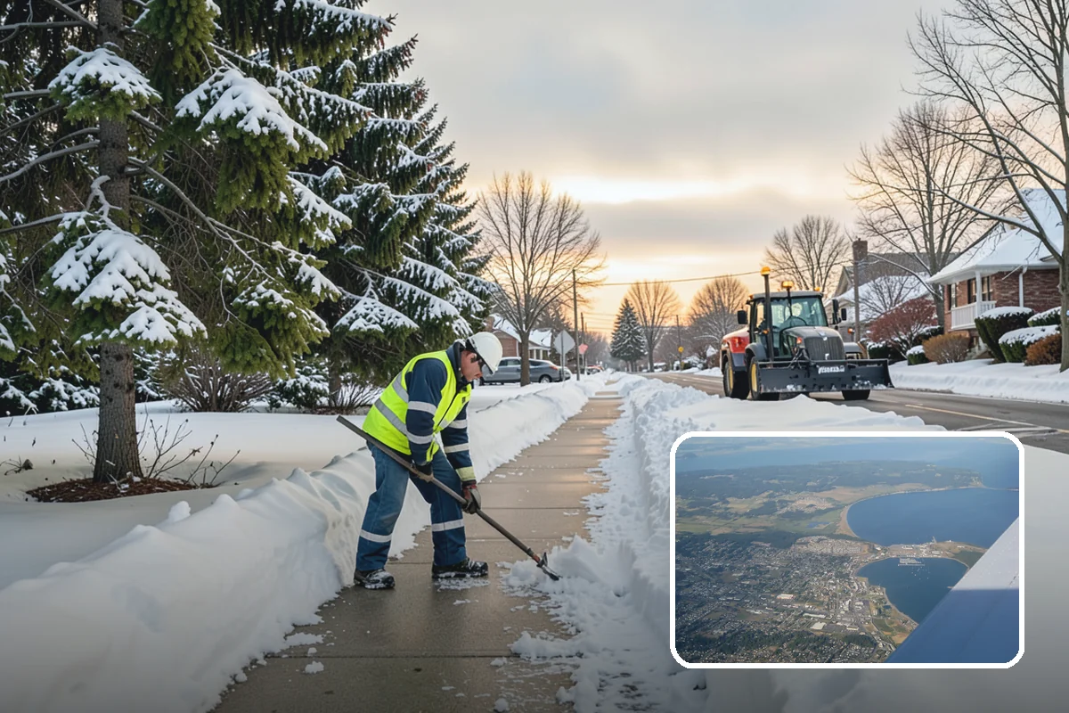 Shopping Center Snow Removal in Oak Harbor, Island County, WA - Coordinated clearing across all tenant storefronts