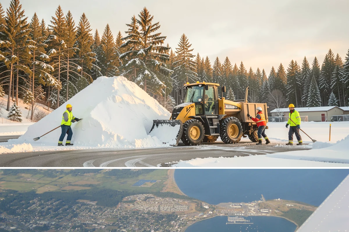 Shopping Center Snow Removal in Oak Harbor, Island County, WA - Shopping centers see the highest demand during the December holiday season when winter weather and peak shopper volume overlap.
