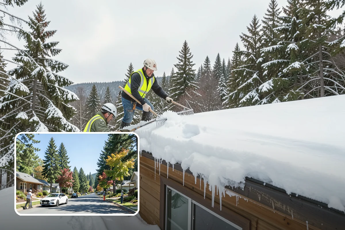 Shopping Center Snow Removal in Orting, Pierce County, WA - Coordinated clearing across all tenant storefronts