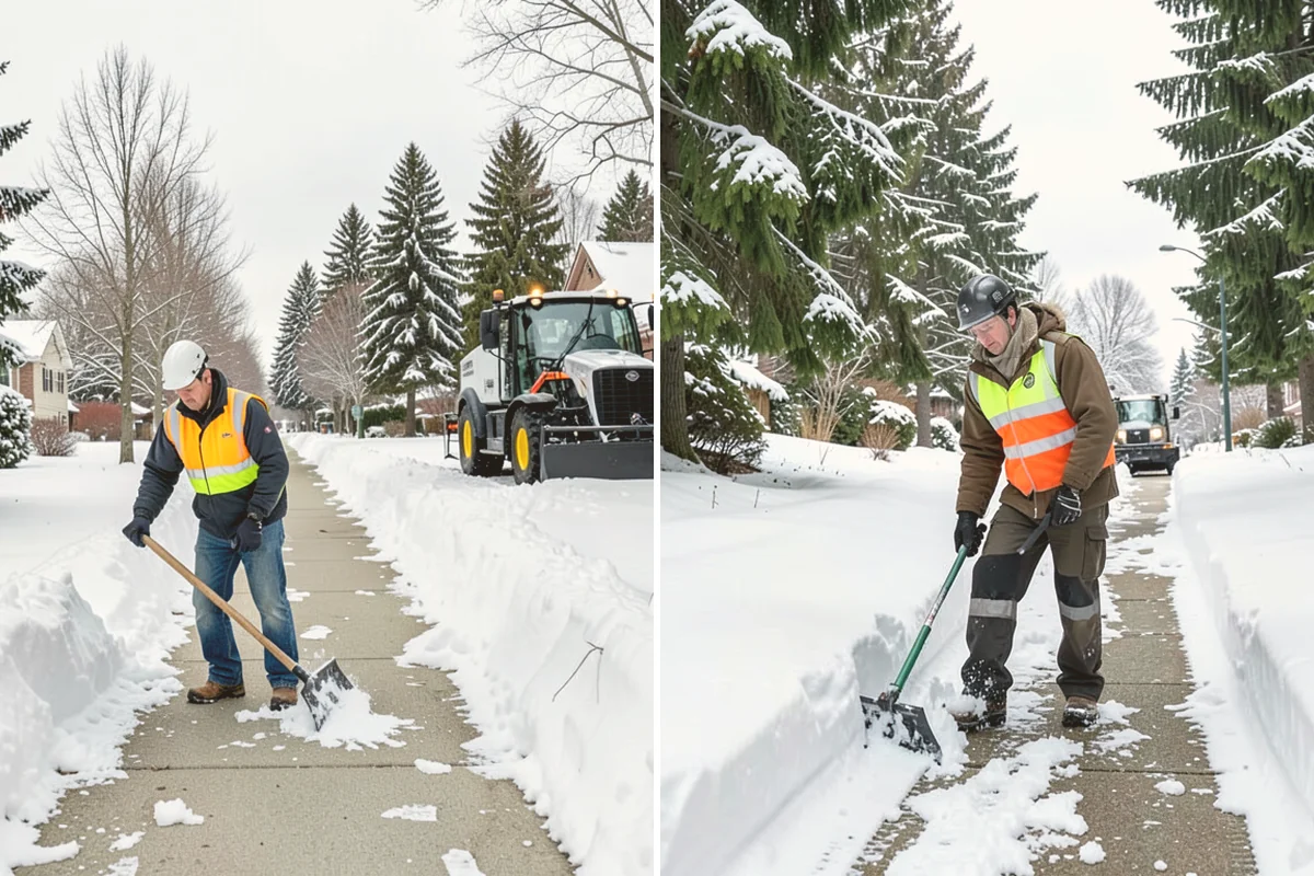Shopping Center Snow Removal in Orting, Pierce County, WA - Map tenant entrances, drive lanes, and pedestrian connectors