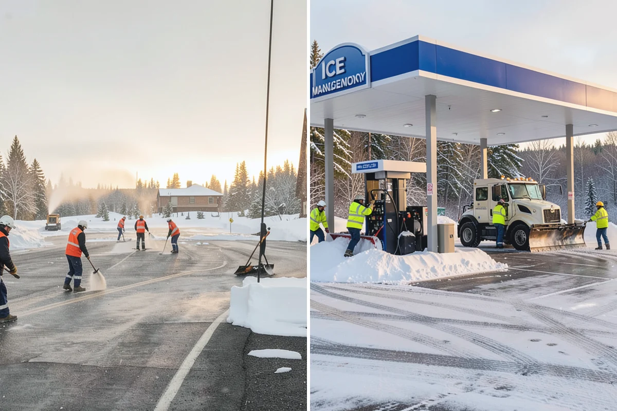 Shopping Center Snow Removal in Renton, King County, WA - Map tenant entrances, drive lanes, and pedestrian connectors